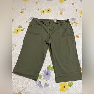 (O) Faded Glory Women's Stretch Olive Pants